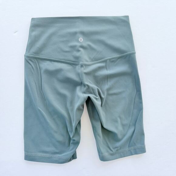Lululemon Align Shorts Size 6 Juniper Green 8" High Rise Yoga Gym Cycle - Picture 2 of 5